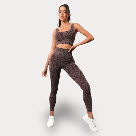 ENSEMBLE DE YOGA LÉOPARD - LEOPARD