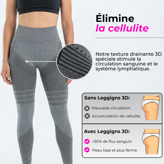 Leggings anti-cellulite à compression 3D