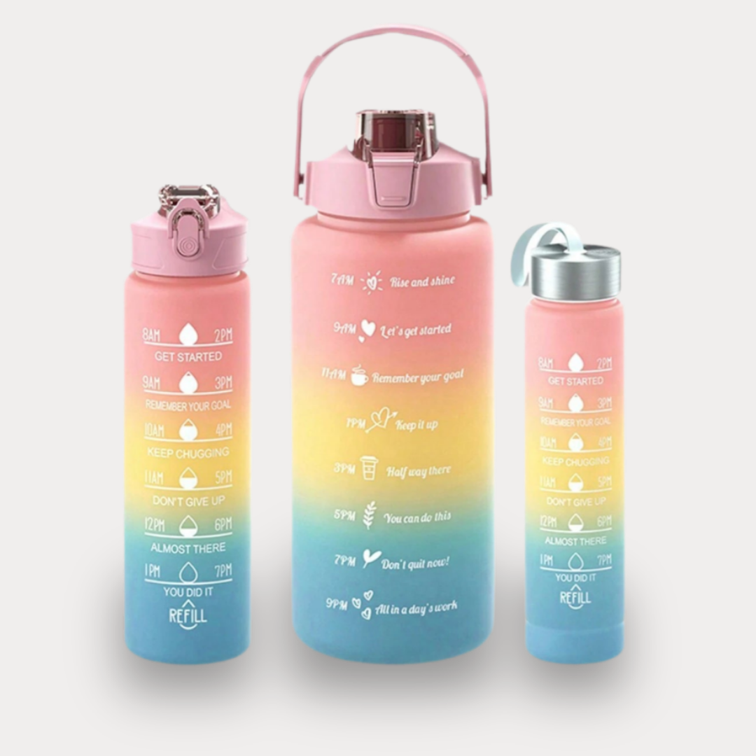 BOUTEILLE D'EAU PORTABLE AVEC PAILLE - PARFAITE POUR LA SALLE DE SPORT