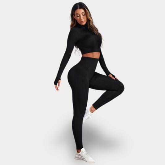 SET WITH LONG SLEEVE TOP - ZIP