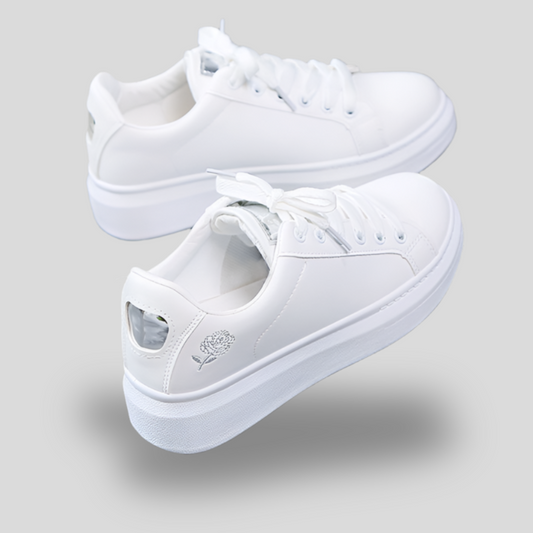 CASUAL LEATHER SHOES - GLOSS PINK