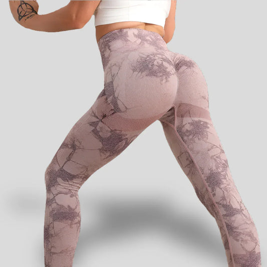 LEGGINGS DE SPORT À EFFET MARBRÉ - MARBLE