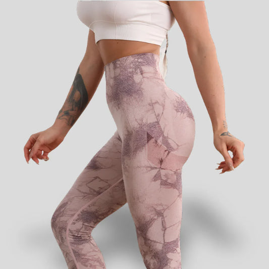 LEGGINGS DE SPORT À EFFET MARBRÉ - MARBLE