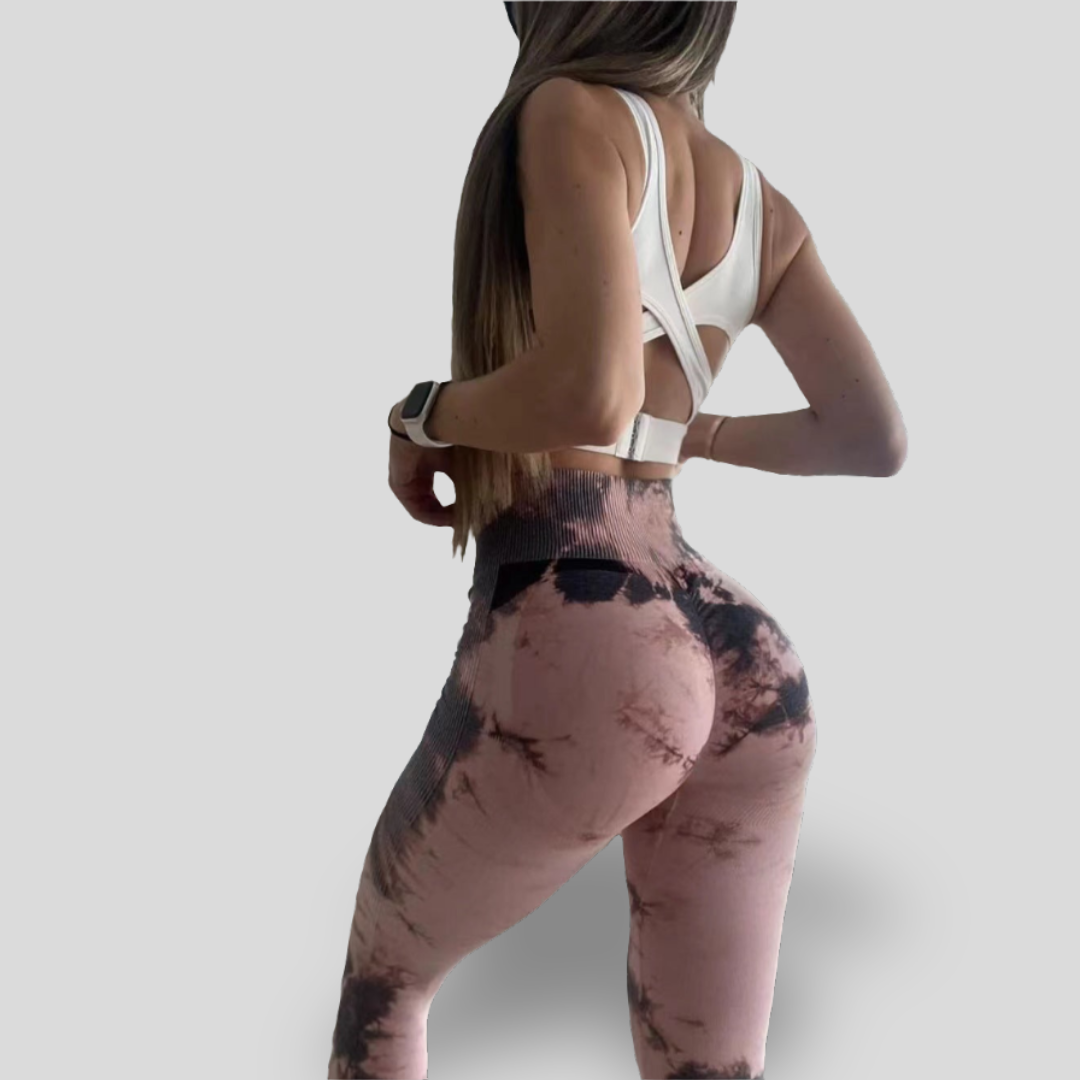 LEGGINGS DE SPORT À EFFET MARBRÉ - MARBLE