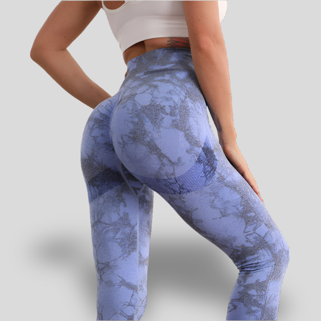 LEGGINGS DE SPORT À EFFET MARBRÉ - MARBLE