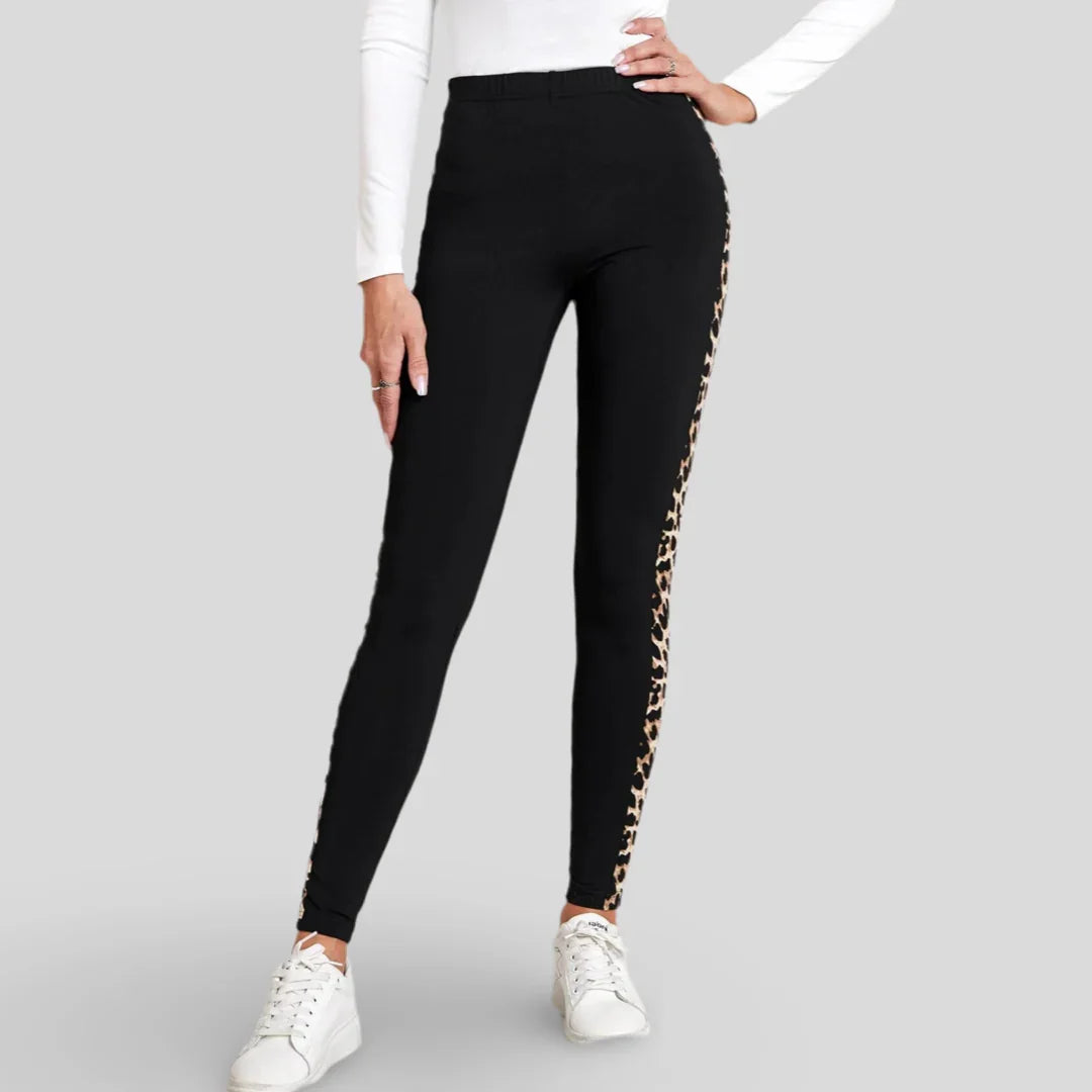 LEGGINGS À MOTIF LÉOPARD SUR LES CÔTÉS - LEOPARD