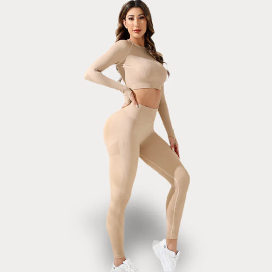 ENSEMBLE AVEC T-SHIRT À MANCHES LONGUES ET LEGGINGS PUSH-UP - BASIC