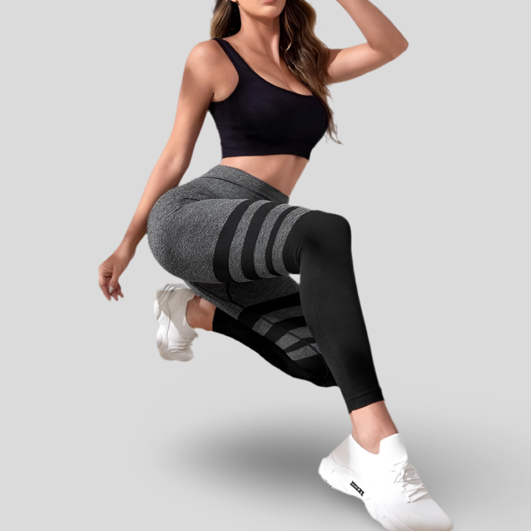 LEGGINGS DE SPORT À EFFET PUSH-UP - STRIPE