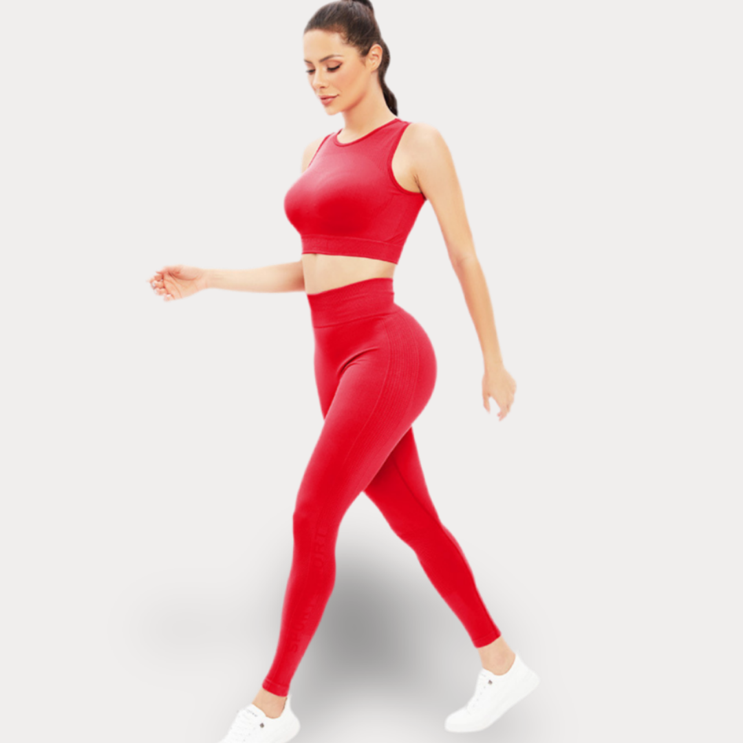 ENSEMBLE COMPLET AVEC LEGGINGS ET HAUT À DOS OUVERT - SPORT