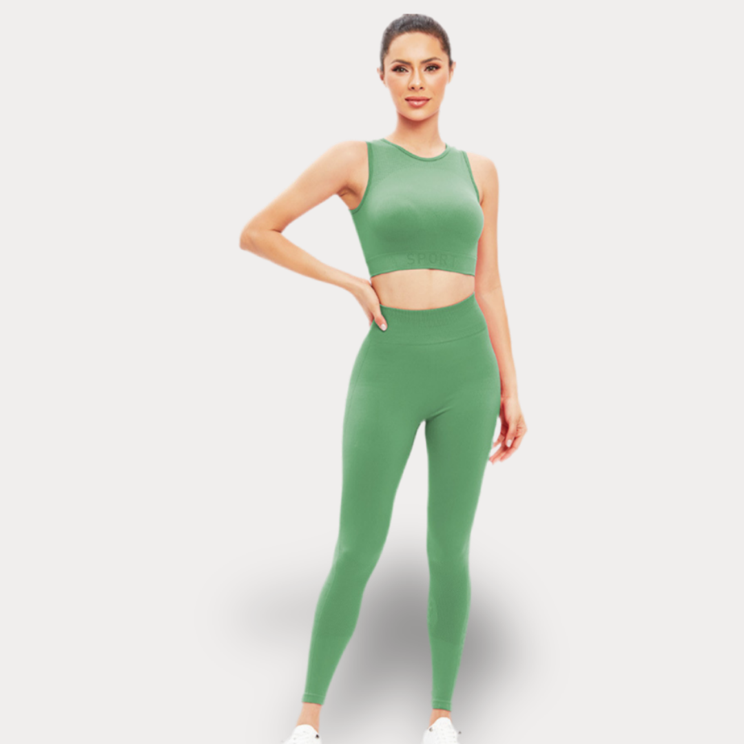 ENSEMBLE COMPLET AVEC LEGGINGS ET HAUT À DOS OUVERT - SPORT