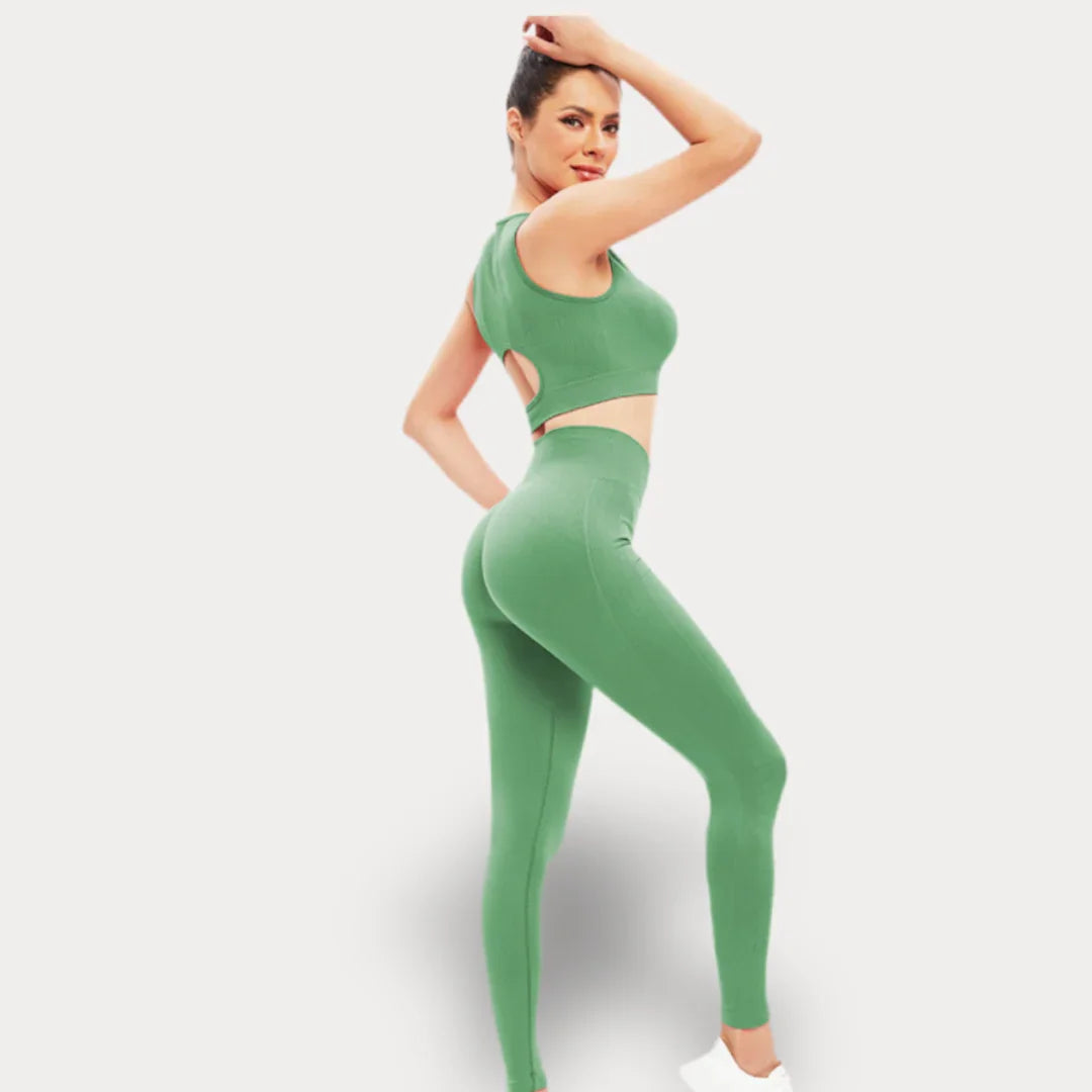 ENSEMBLE COMPLET AVEC LEGGINGS ET HAUT À DOS OUVERT - SPORT