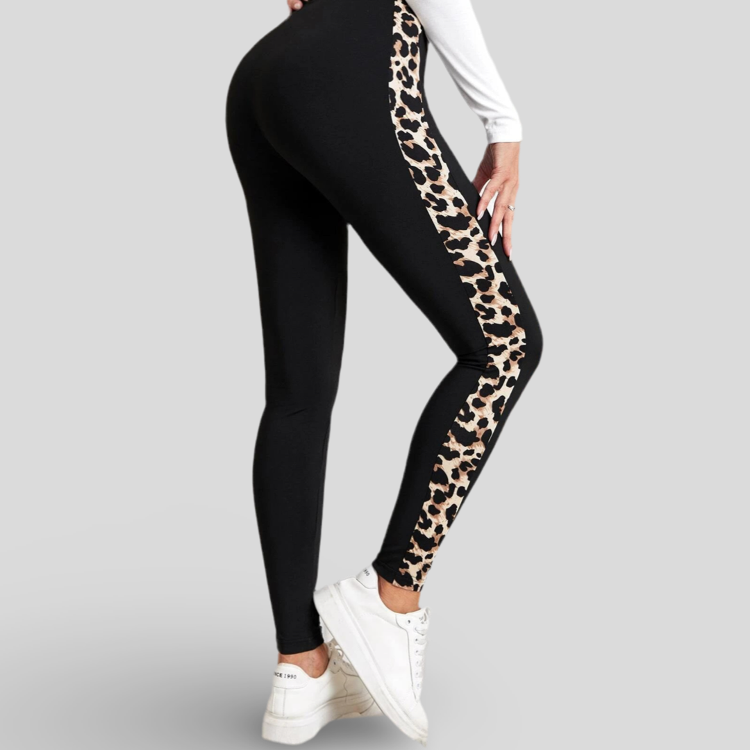 LEGGINGS À MOTIF LÉOPARD SUR LES CÔTÉS - LEOPARD