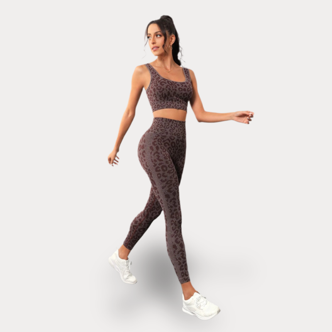 ENSEMBLE DE YOGA LÉOPARD - LEOPARD