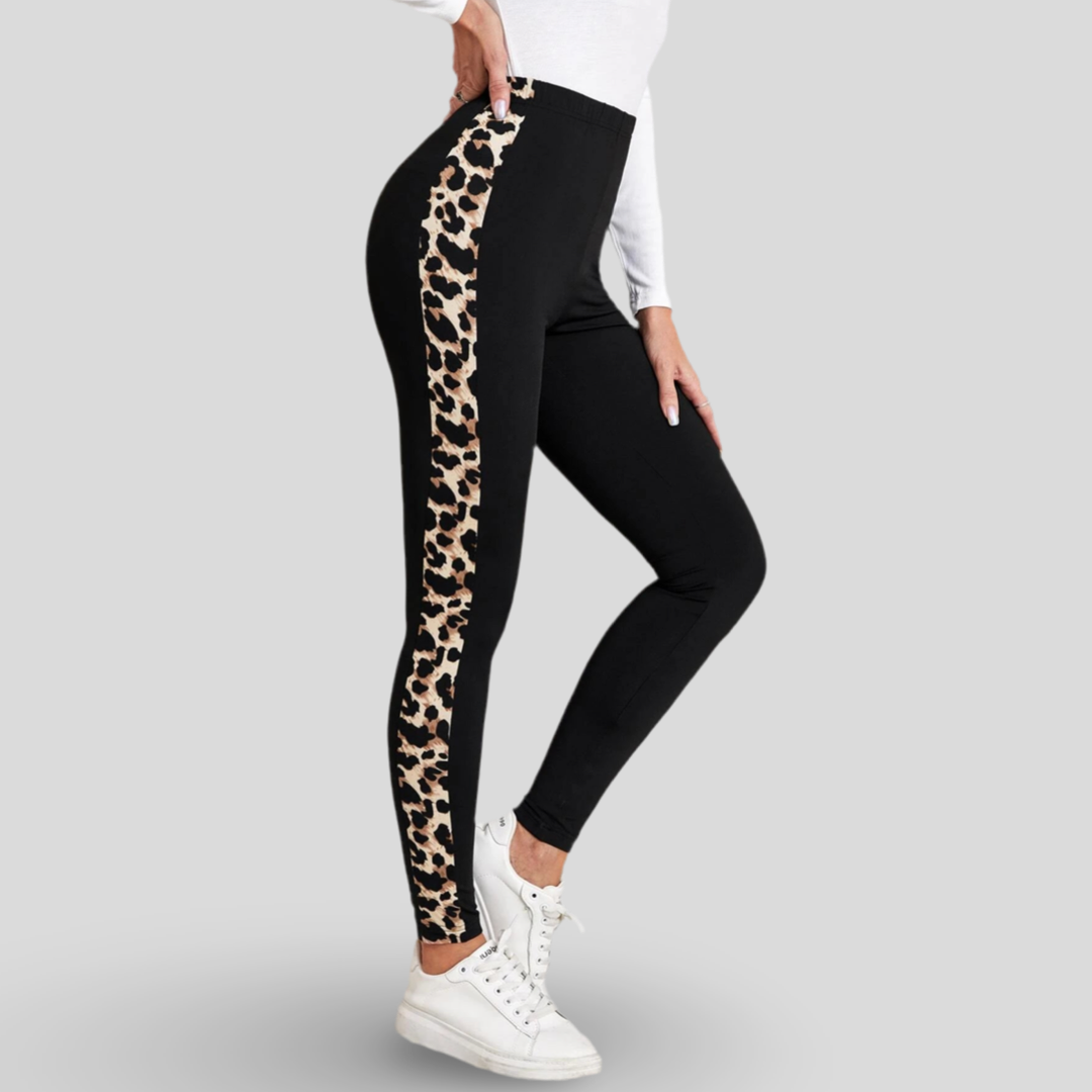 LEGGINGS À MOTIF LÉOPARD SUR LES CÔTÉS - LEOPARD