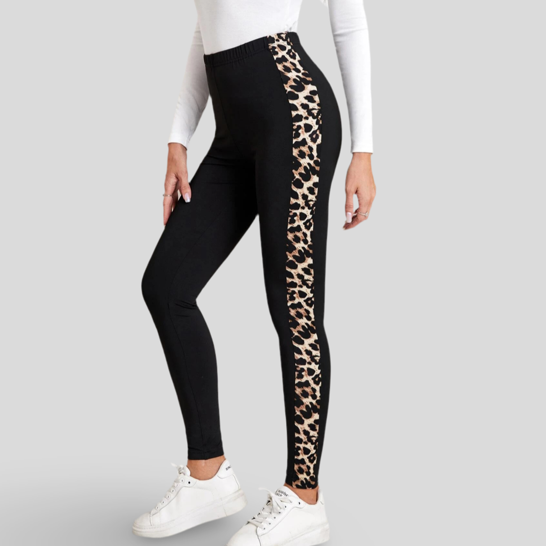 LEGGINGS À MOTIF LÉOPARD SUR LES CÔTÉS - LEOPARD