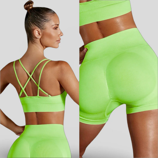 SAINT-TROPEZ SPECIAL ENSEMBLE LIME CROISÉ DANS LE DOS