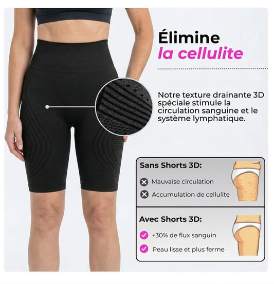 SHORTS ANTI-CELLULITE À COMPRESSION 3D