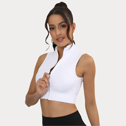 HAUT LÉGER SANS MANCHES AVEC ZIP ANTI-FROTTEMENT - ZIP