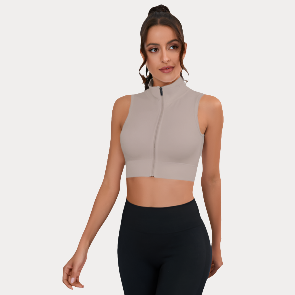 HAUT LÉGER SANS MANCHES AVEC ZIP ANTI-FROTTEMENT - ZIP