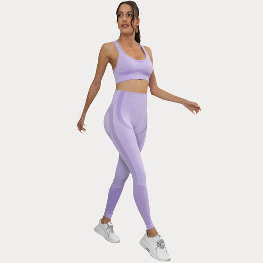ENSEMBLE PASTEL AVEC LEGGINGS LONGS ET CROP TOP - BASIC