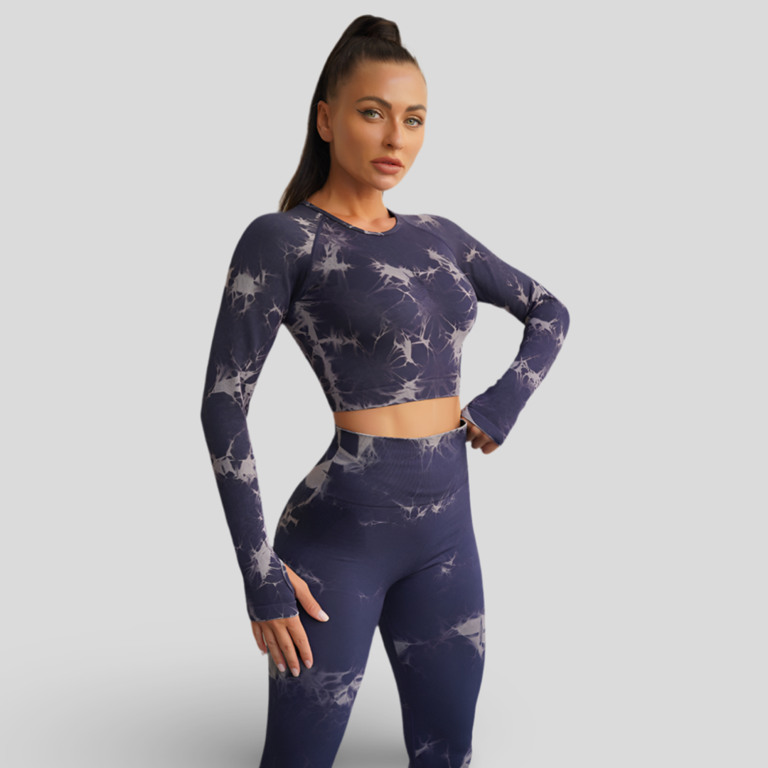 LONG SLEEVE YOGA TOP - CLOUD