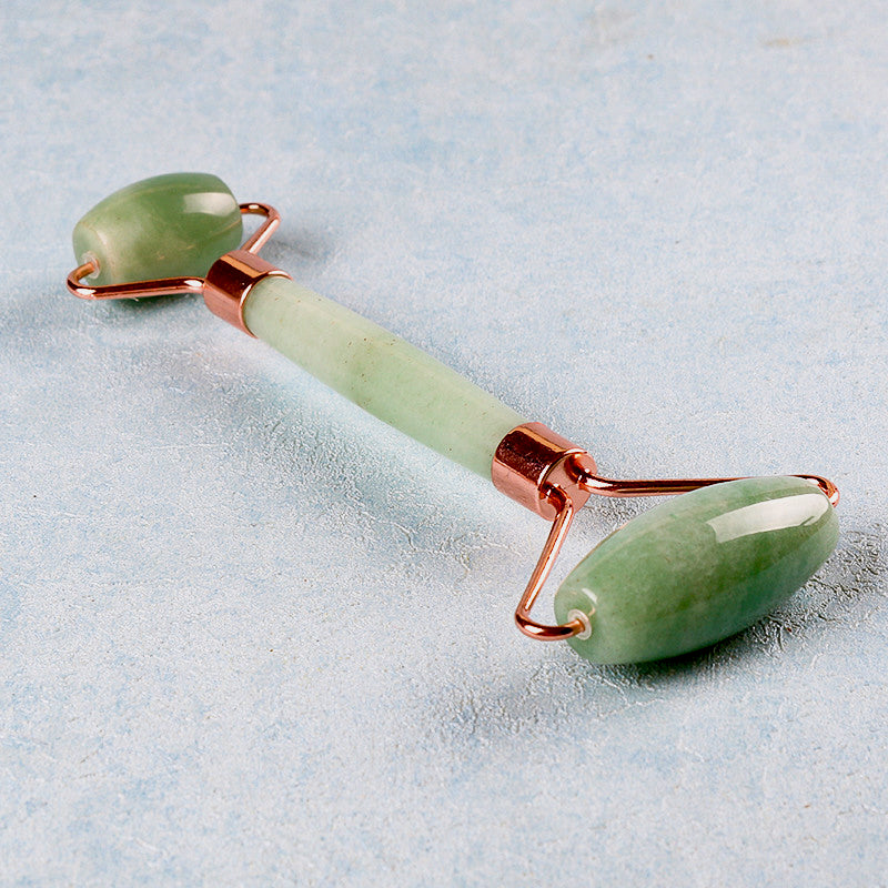 Rouleau de Massage Facial en Jade Véritable – Éclat et Anti-Âge
