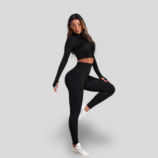 SET WITH LONG SLEEVE TOP - ZIP