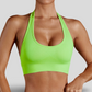 LIME SPORTS SET WITH DOUBLE BANDEAU TOP AND LEGGINGS - FLUORESCENT