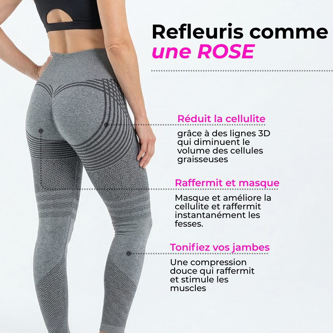 Leggings anti-cellulite à compression 3D
