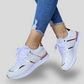 CHAUSSURES EN DAIM AVEC INSERTS DORÉS - GLOSS