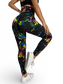 FLUORESCENT MULTICOLORED LEGGINGS - BRIGHT GRAPHIC