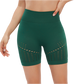 HIGH-WAISTED SHORTS WITH TRANSPARENCY ON THE THIGHS - EMERALD