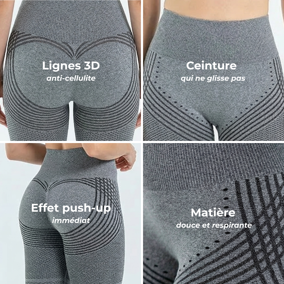 Leggings anti-cellulite à compression 3D