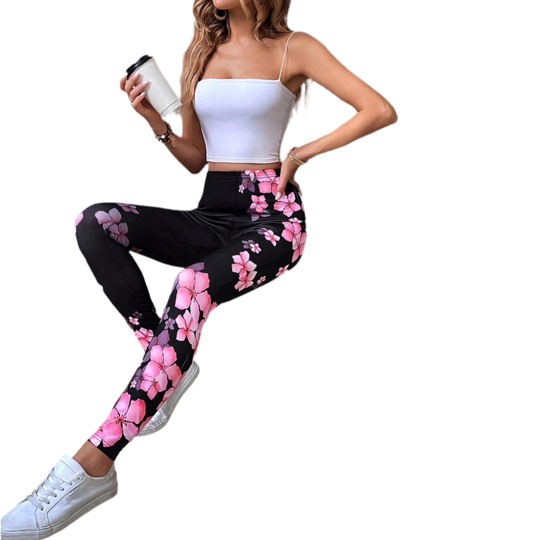 FLORAL PRINT LEGGINGS - FLOWER