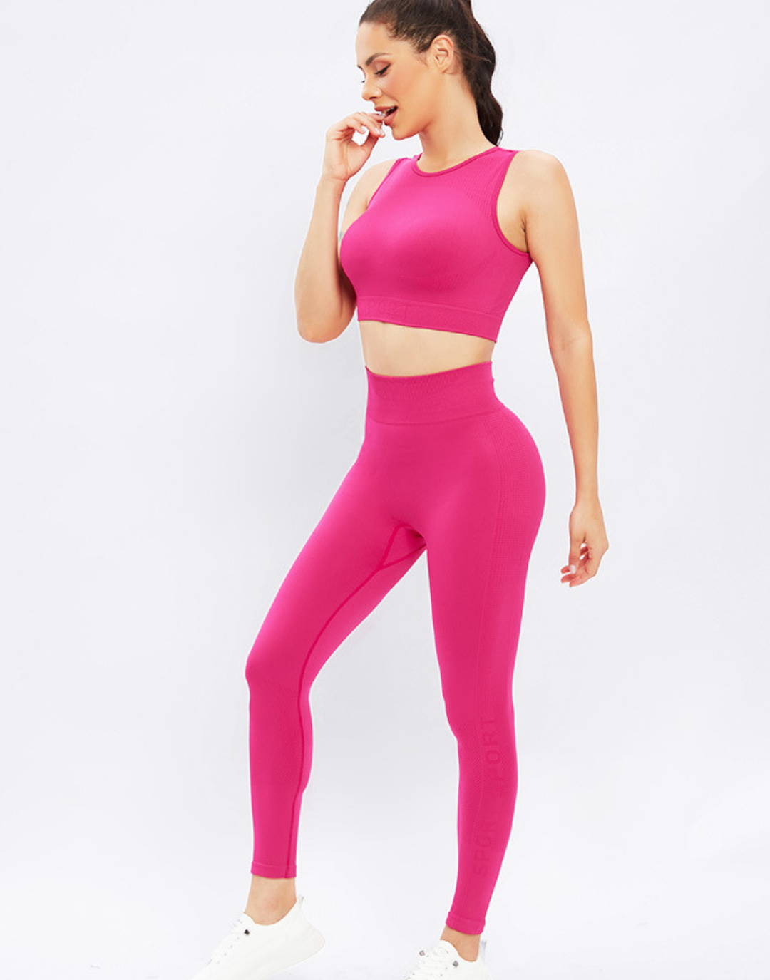 Sport - Set completo con leggings e top con apertura sulla schiena - UniX4U