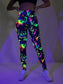 FLUORESCENT MULTICOLORED LEGGINGS - BRIGHT GRAPHIC