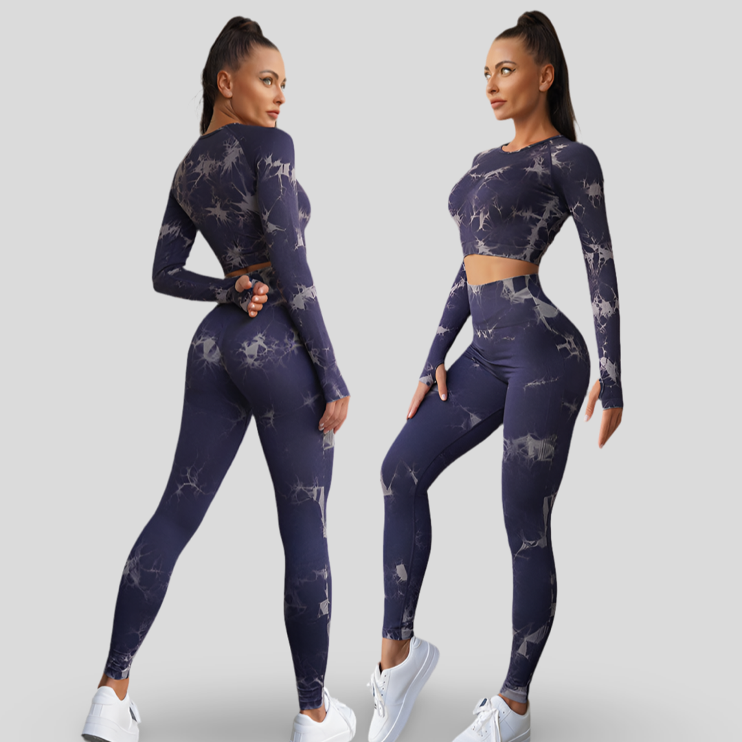 HIGH-WAISTED YOGA LEGGINGS - CLOUD