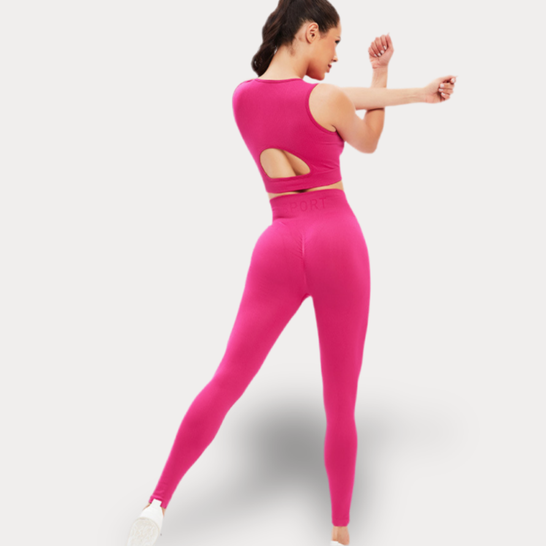 COMPLETE SET WITH LEGGINGS AND OPEN BACK TOP - SPORT