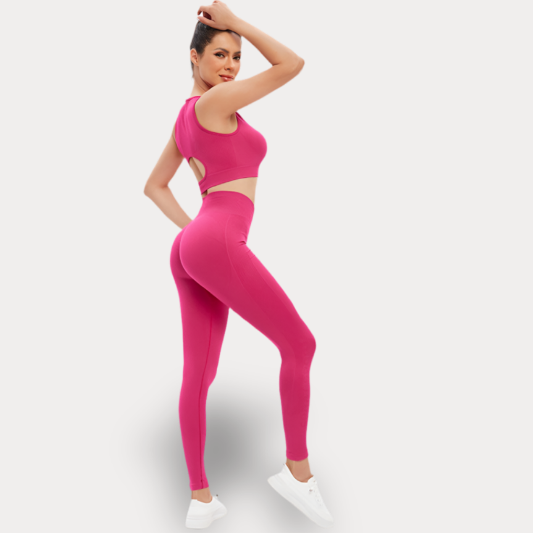 COMPLETE SET WITH LEGGINGS AND OPEN BACK TOP - SPORT