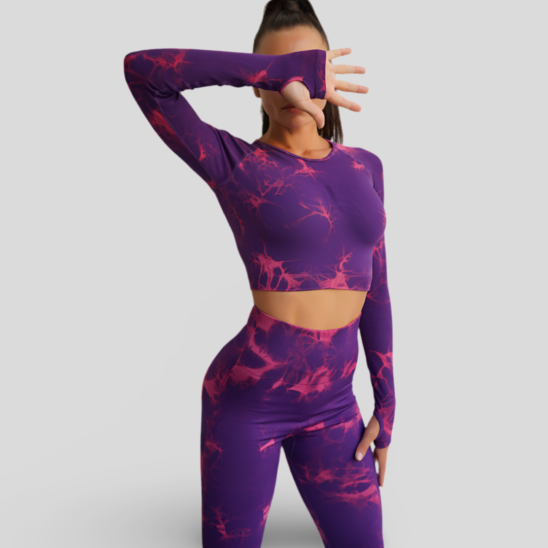 HIGH-WAISTED YOGA LEGGINGS - CLOUD