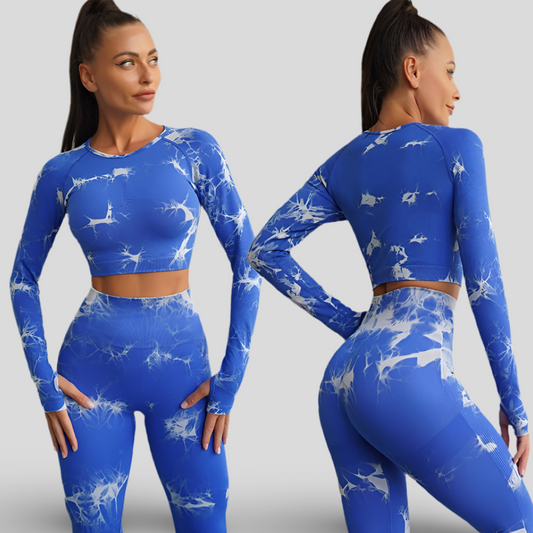 HIGH-WAISTED YOGA LEGGINGS - CLOUD