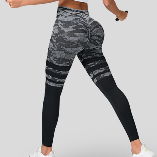 PUSH-UP EFFECT SPORTS LEGGINGS - STRIPE