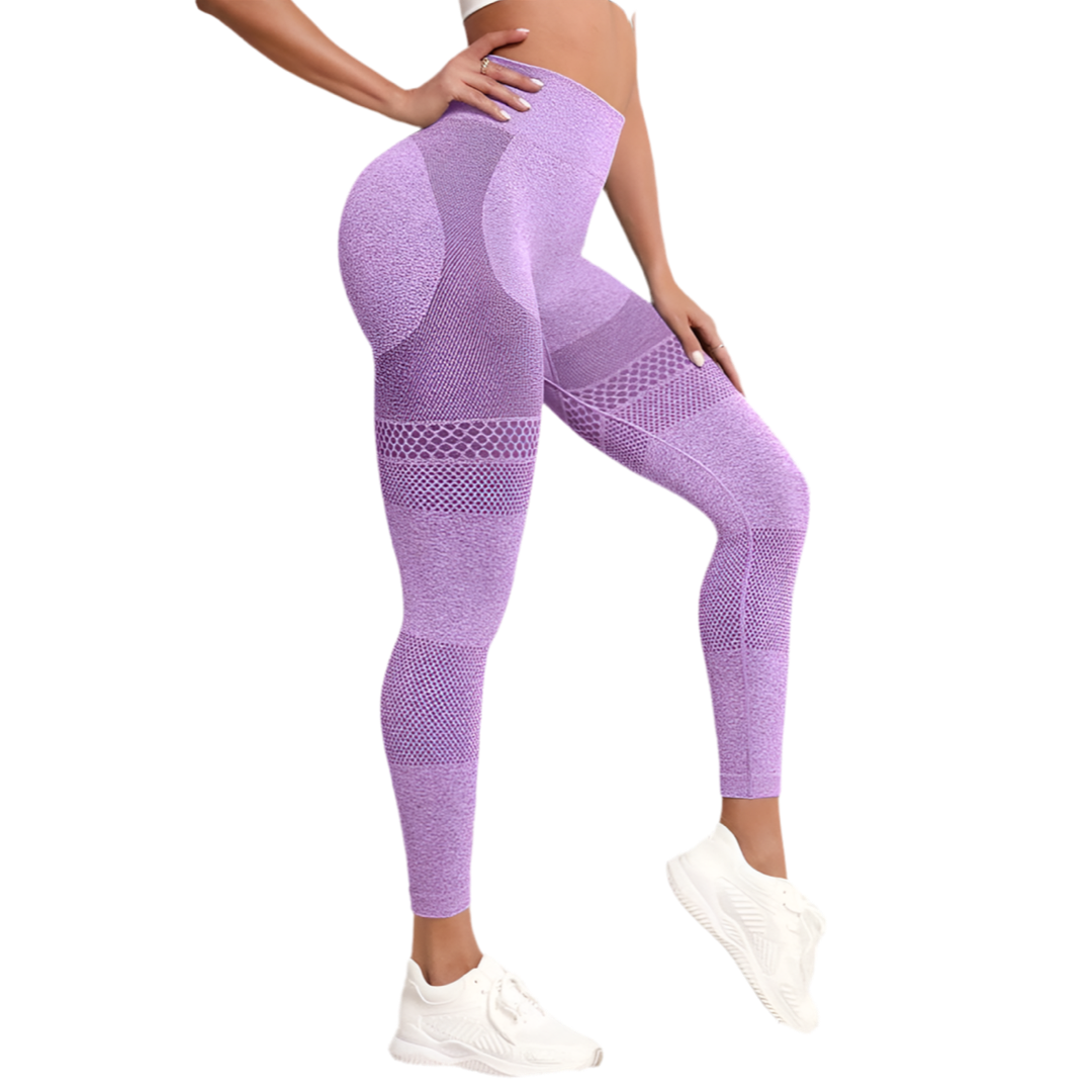 BASIC - HIGH WAISTED LEGGINGS WITH PUSH-UP EFFECT WITHOUT SEAMS