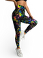 FLUORESCENT MULTICOLORED LEGGINGS - BRIGHT GRAPHIC