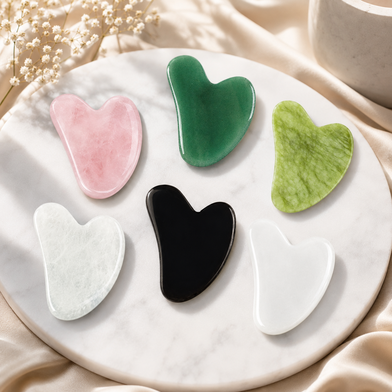 Rose quartz scraping facial massage stick rose quartz jade roller massager rose quartz facial massage guasha