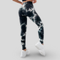 MODERN COLORFUL LIGHTNING PATTERN SPORTS LEGGINGS - STORM