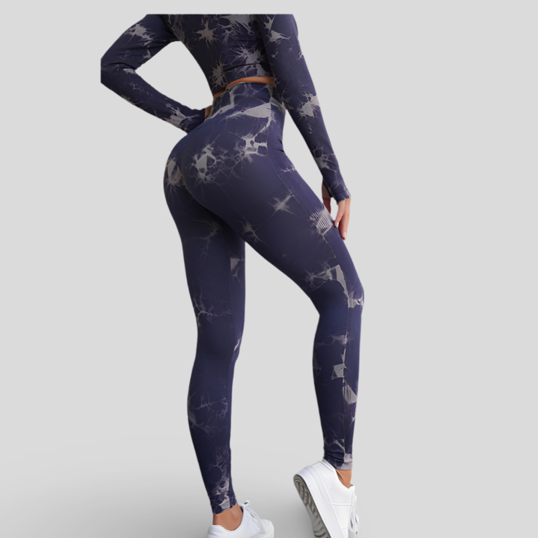 HIGH-WAISTED YOGA LEGGINGS - CLOUD