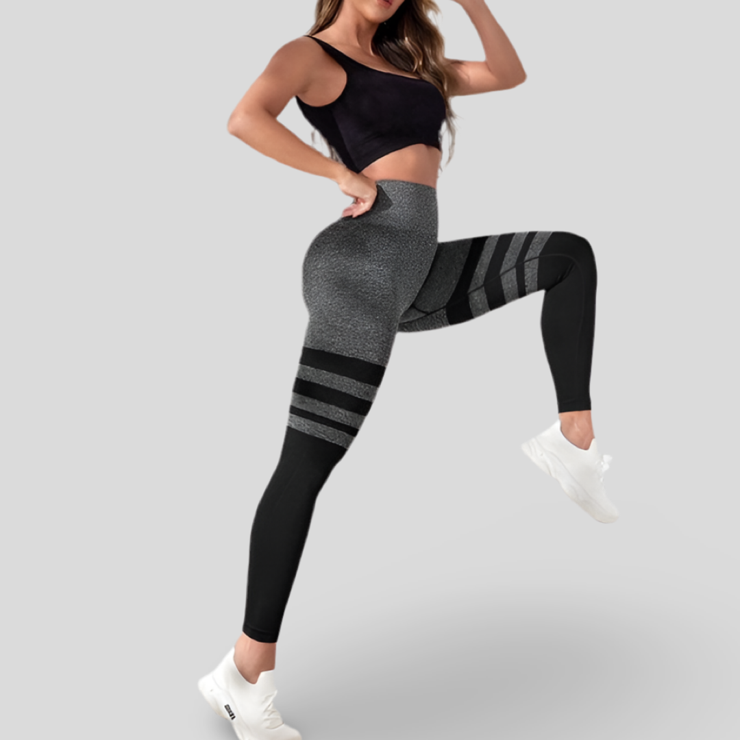 PUSH-UP EFFECT SPORTS LEGGINGS - STRIPE