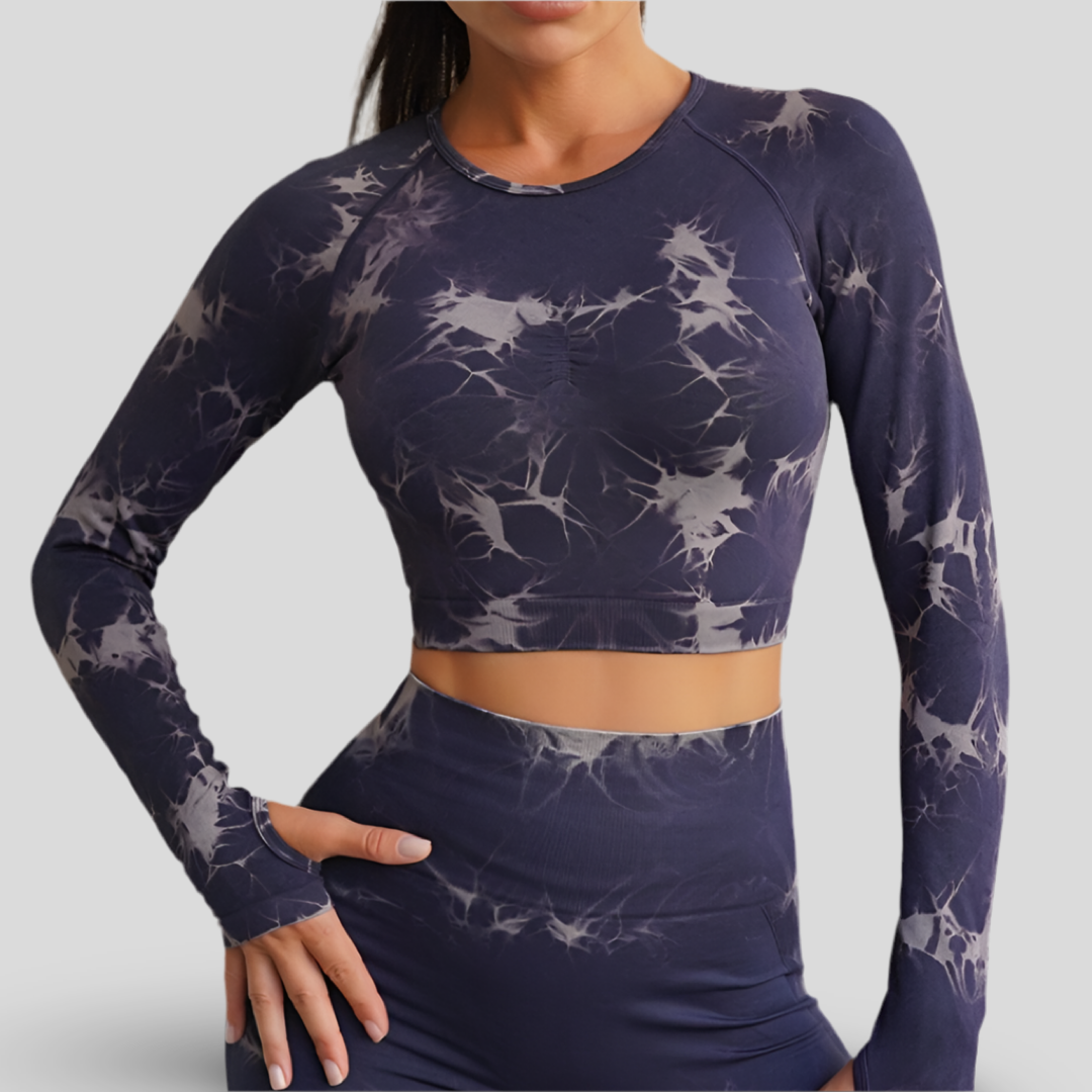 LONG SLEEVE YOGA TOP - CLOUD