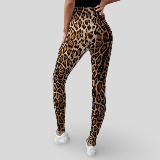 HIGH-WAISTED LEOPARD PRINT LEGGINGS - LEOPARD